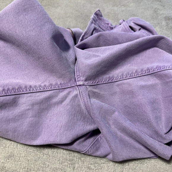 Zara Purple Pants Skinny Jeans Raw Hem Distressed Lilac Denim Low Rise Women's 8 - Picture 5 of 9